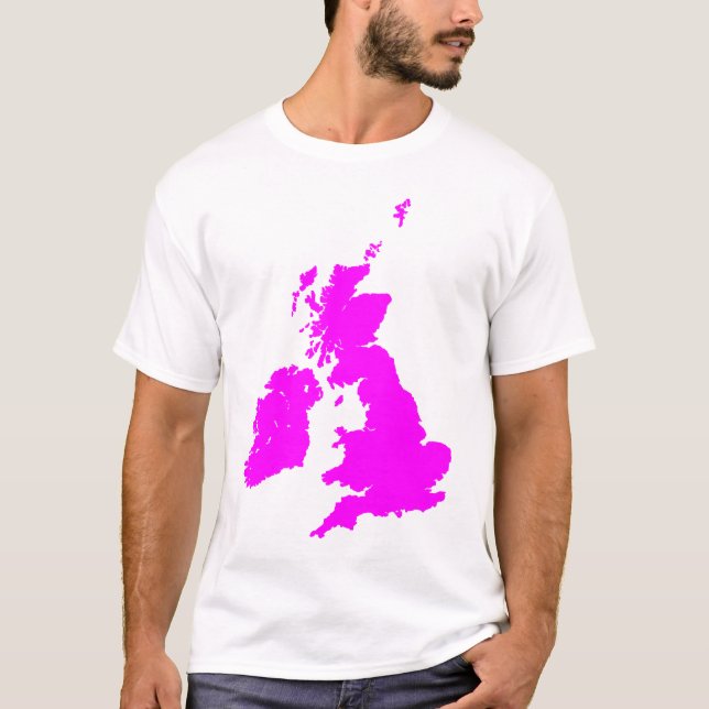 Camiseta Ilhas britânicas na magenta (Frente)