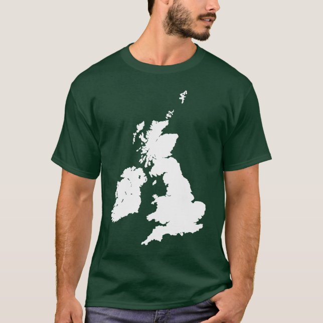 Camiseta Ilhas britânicas no branco (Frente)