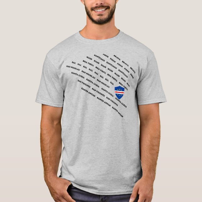 Camiseta Ilhas Cabo Verde Sinalizador de blindagem T-Shirt (Frente)