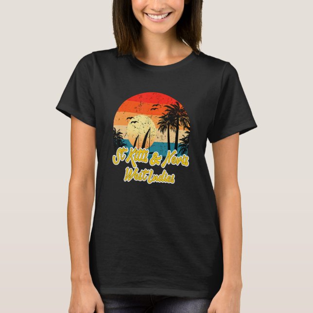 Camiseta Ilhas Caribes Cristóvão e Nevis Souvenirs Ilhas Va (Frente)