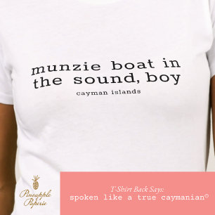 Camiseta Ilhas Cayman Folk Song Munzie Boat Personalizado