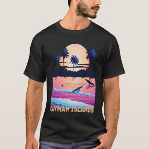 Camiseta Ilhas Cayman Retro Caribe Surf Souvenir