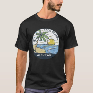 Camiseta Ilhas Cook Aitutaki Ilustradas Ocean Vintage