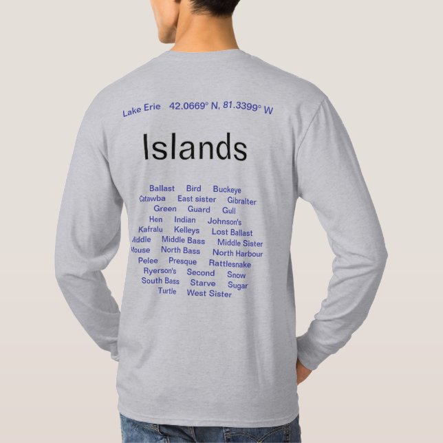 Camiseta Ilhas do Lago Erie (Verso)