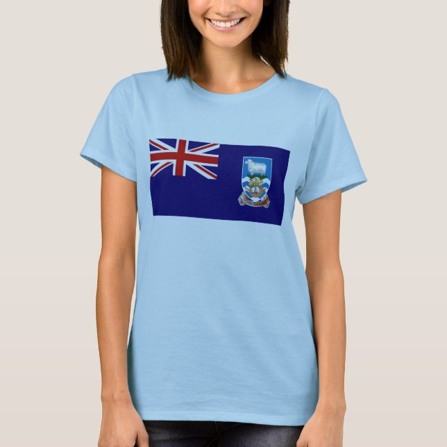 Camiseta Ilhas Falkland Flag x Map T-Shirt (Frente)