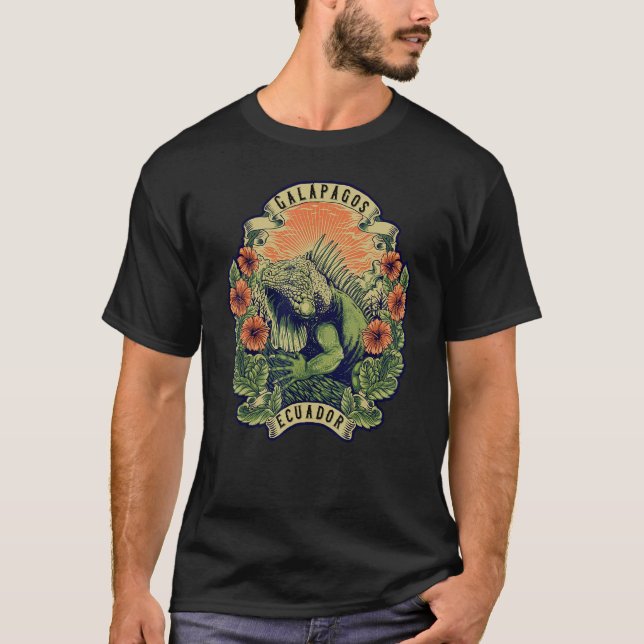 Camiseta Ilhas Galápagos Equador Iguana Ilhas Galápagos 3 (Frente)