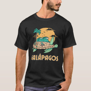 Camiseta Ilhas Galápagos Praia de Surf de Tartaruga Marinha