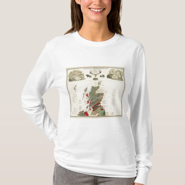 Camiseta Ilhas Geological, palaeontological de Ingleses do (Frente)