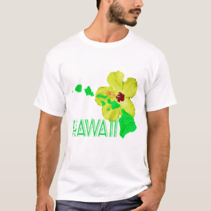 Camiseta Ilhas Havaianas - Flor Amarelo de Hibiscus