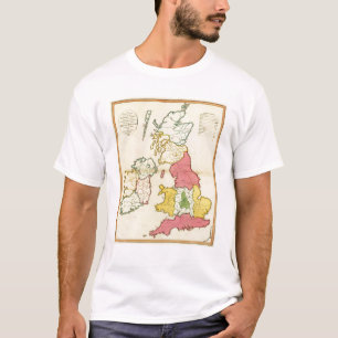 Camiseta Ilhas lisas de Ingleses do mapa