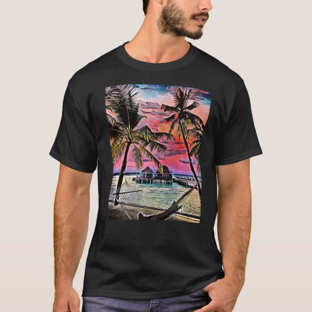 Camiseta Ilhas Paraíso Maldivas 1 (Frente)