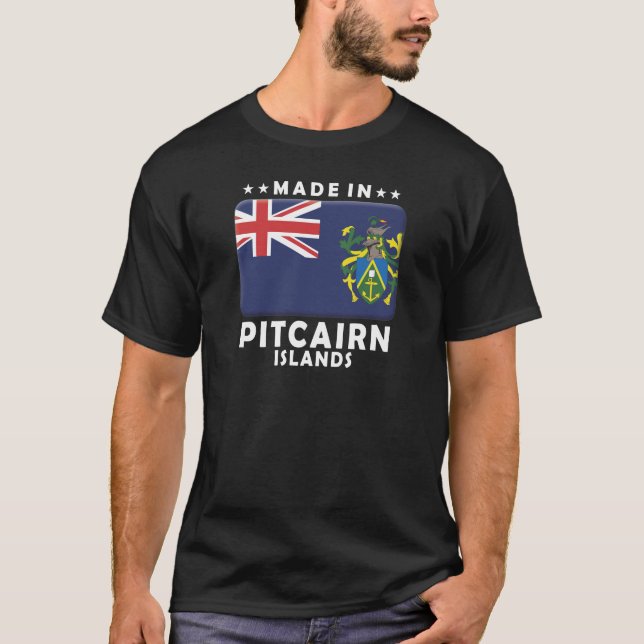 Camiseta Ilhas Pitcairn feitas (Frente)