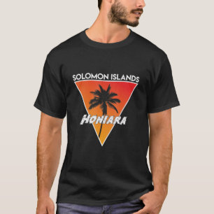 Camiseta Ilhas Salomão com cores ensolaradas