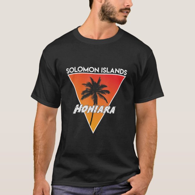 Camiseta Ilhas Salomão com cores ensolaradas (Frente)