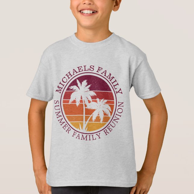 Camiseta Ilhas Sunset, Reunião da Família Praia (Frente)