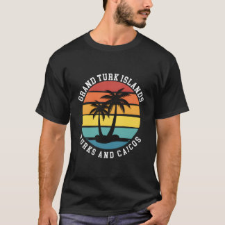 Camiseta Ilhas Turcas e Caicos Palm Trees