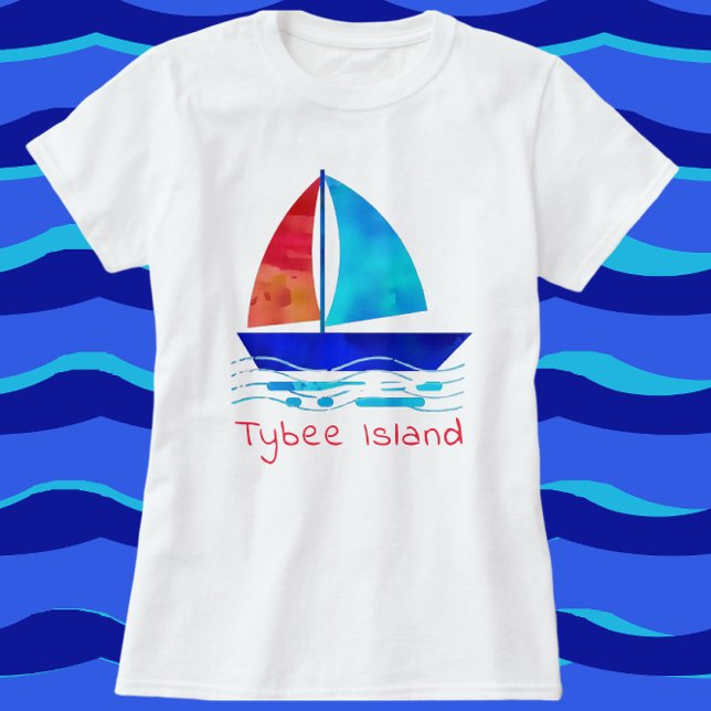 Camiseta Ilhas Tybee Georgia Vacation Watercolor (Criador carregado)
