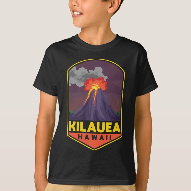 Camiseta Ilhas Vintage Souvenir Kilauea Hawaii Volcano (Frente)