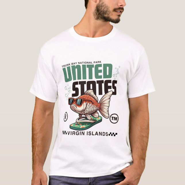 Camiseta Ilhas Virgens Americanas: Parque da Baía (Frente)