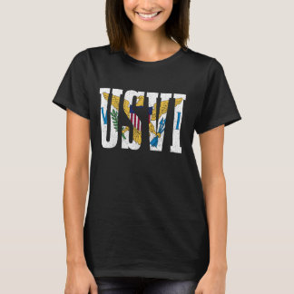 Camiseta Ilhas Virgens dos EUA USVI Flag Pride Souvenir