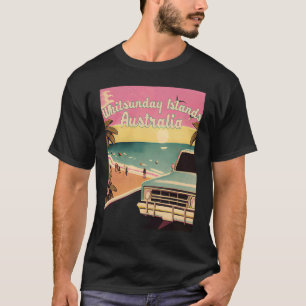 Camiseta Ilhas Whitsunday Retro Beach Vacation Souvenir S