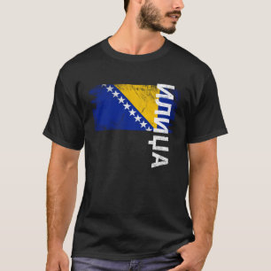Camiseta Ilidza Bósnia Bandeira Para Homens Bósnios Criança
