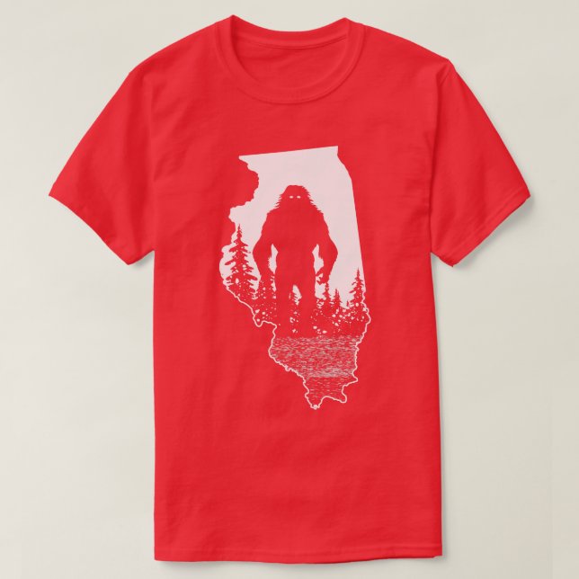 Camiseta ilIllinois Bigfoot (Frente do Design)