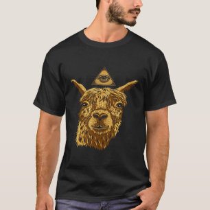 Camiseta Illamanati Iluminati Lhama Alpaca Ocultismo
