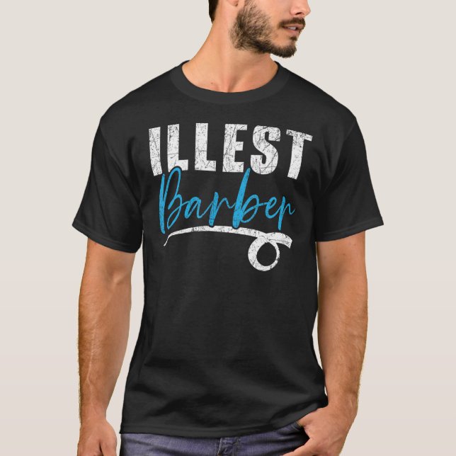 Camiseta Illest Barber Barbershop Hairstylist Hair Style Ha (Frente)