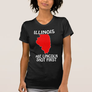 Camiseta Illinois - Abe Lincoln Atirou Primeiro