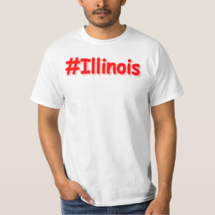 Camiseta "#Illinois " Design bonito. Compre agora