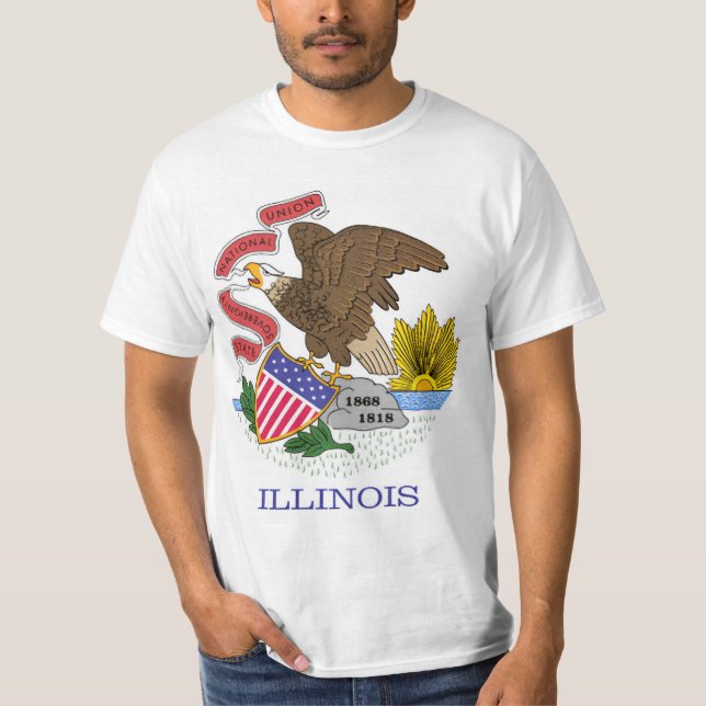Camiseta Illinois Flag (Frente)