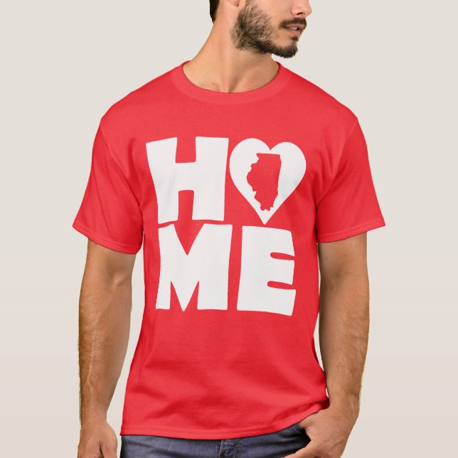Camiseta Illinois Home Heart State Tees (Frente)