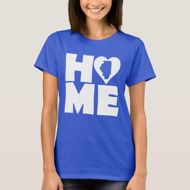 Camiseta Illinois Home Heart State Tees (Frente)