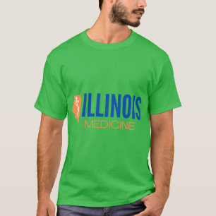 Camiseta Illinois medicine em laranja e azul
