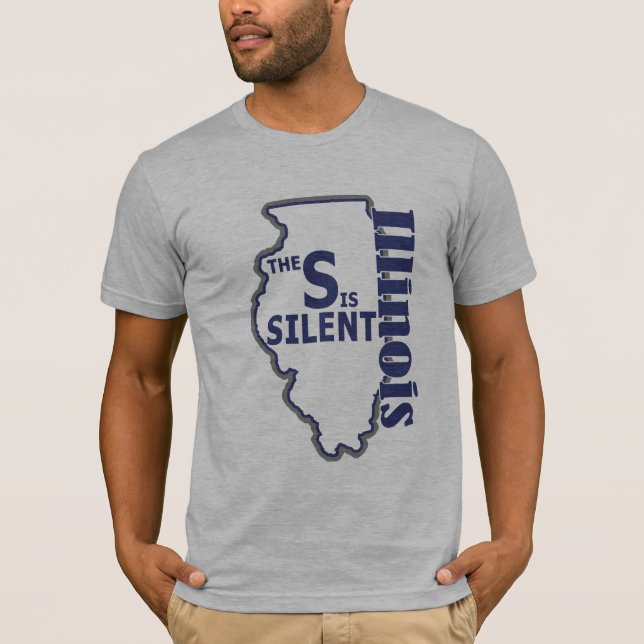 Camiseta Illinois - o S é silencioso (Frente)