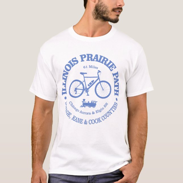Camiseta Illinois Prairie Path (ciclismo) (Frente)