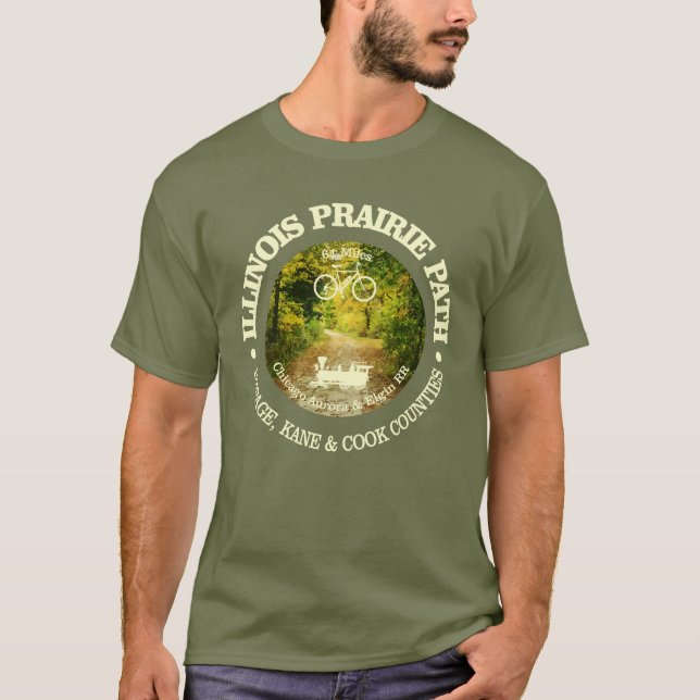 Camiseta Illinois Prairie Path (ciclismo c) (Frente)