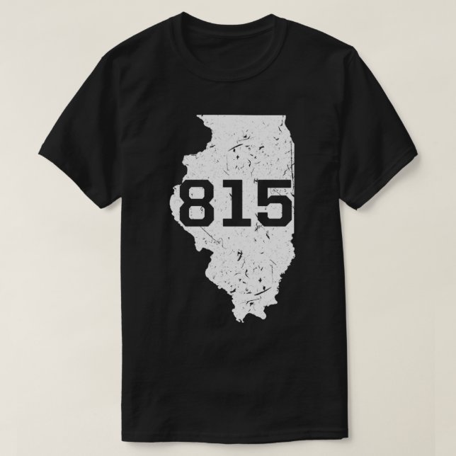 Camiseta Illinois Rockford Joliet Area Code 815 Souvenir Gi (Frente do Design)