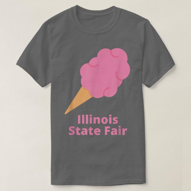 Camiseta Illinois State Fair Pink Cotton Candy County Fair  (Frente do Design)