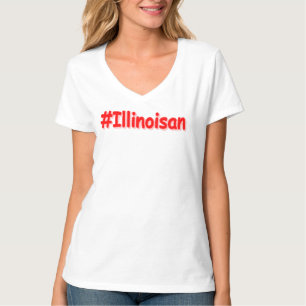 Camiseta  "#Illinoisano " Design bonito. Compre agora