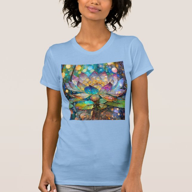 Camiseta Illuminated Blooming Lotus Flower (Frente)