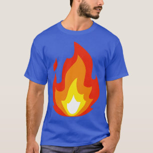 Camiseta Illustração de Ícone de Fogo Chamas Quentes