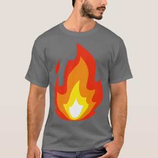 Camiseta Illustração de Ícone de Fogo Chamas Quentes