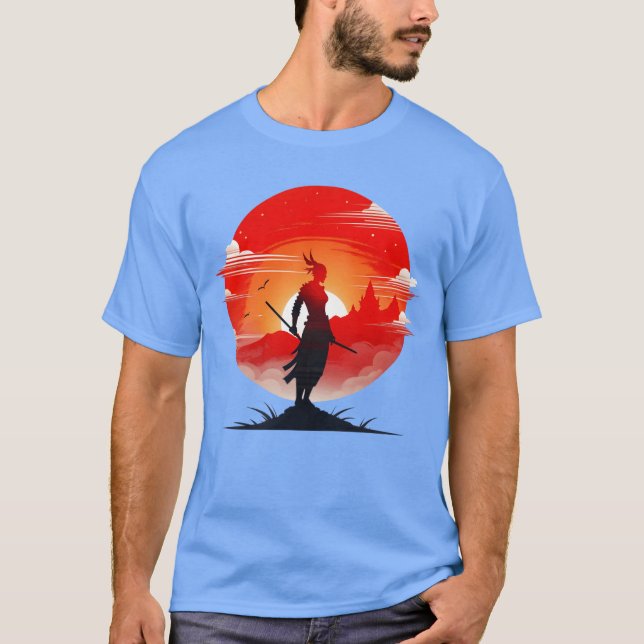 Camiseta Illustration of a powerful and serene samurai gift (Frente)