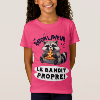 Camiseta Illustration Raton Laveur Humour  Le Bandit Propre