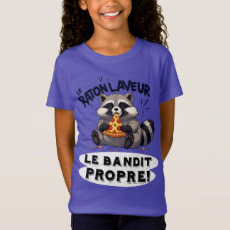Camiseta Illustration Raton Laveur Humour  Le Bandit Propre