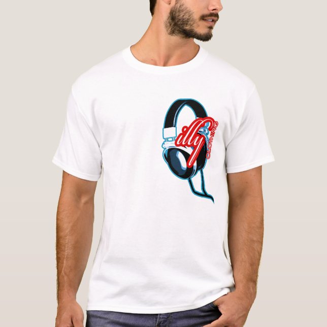 Camiseta illy - design do auscultadores (Frente)
