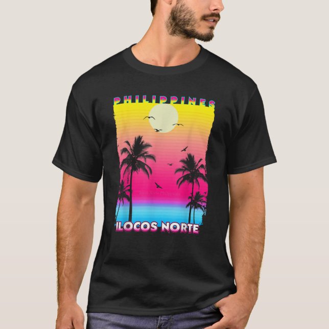 Camiseta Ilocos Norte Filipinas ilocano 90s Férias Fi (Frente)