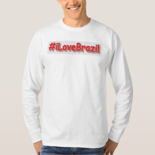 Camiseta "#iLoveBrazil" Design bonito. Compre agora